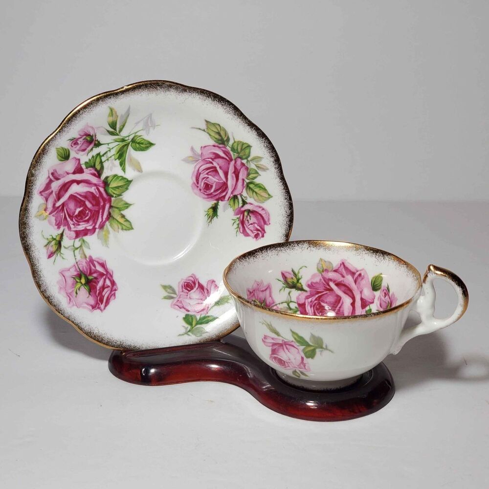 Royal Standard Teacup and Saucer Orleans Rose Vintage